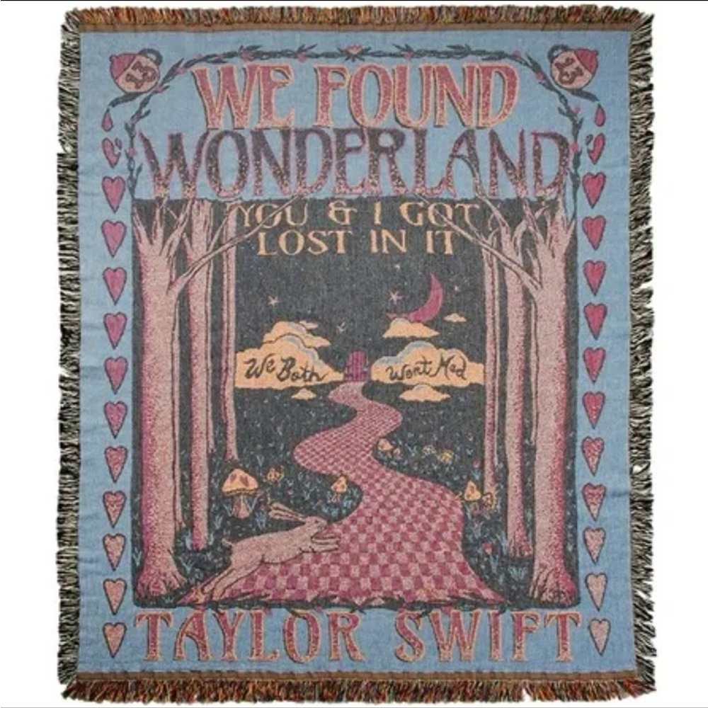 Taylor Swift Wonderland Tapestry Blanket NWT